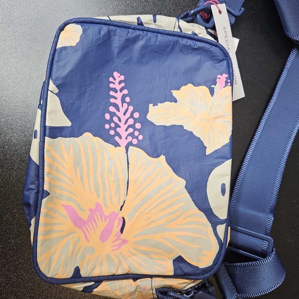 Aloha Collection Le Tour Crossbody Bag Pape'ete by Samudra Neon Moon on Navy - Picture 2 of 4
